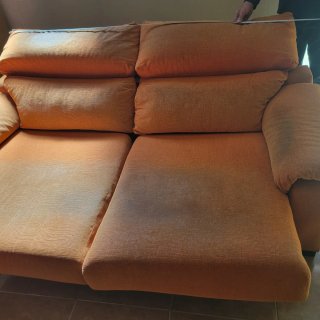 Sofá  naranja reclinable tela 1.80x90x90