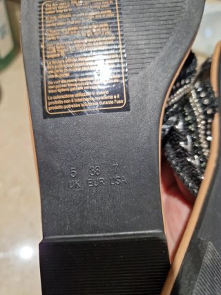 Sandalias Primark Talla 38 Negras con Plata
