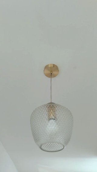 Lámpara de techo Sklum cristal y metal