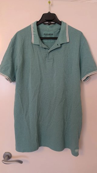 2 Polo Zara Beige Talla M+Pull&Bear Verde Talla L