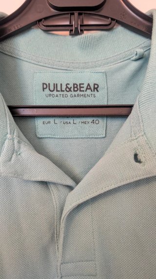 2 Polo Zara Beige Talla M+Pull&Bear Verde Talla L