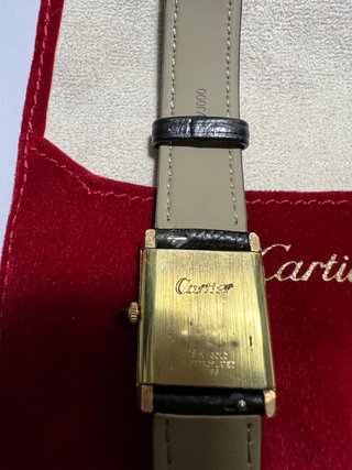 Orologio Vintage Cartier Tank Oro Nero