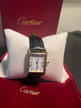 Orologio Vintage Cartier Tank Oro Nero