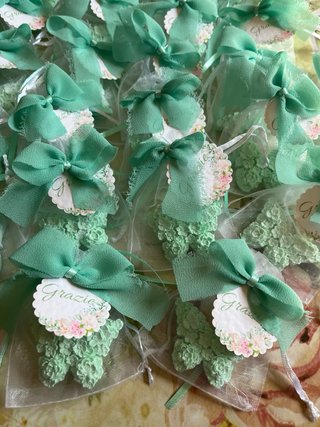 Farfalle segnaposto verde comunione cresima