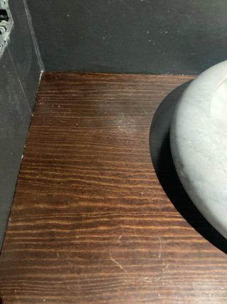 Mueble de baño madera y mármol