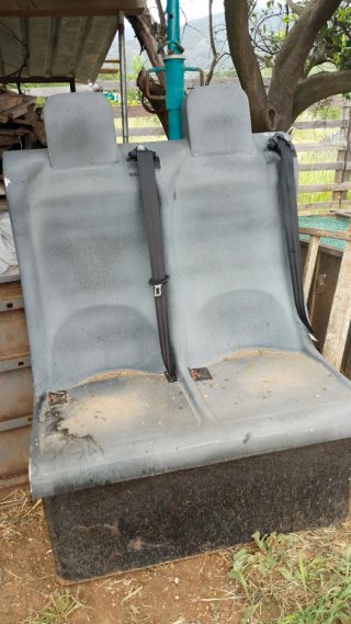 Asiento 2 plazas fibra para camper