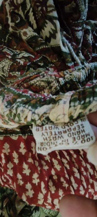 Falda larga estampada talla única