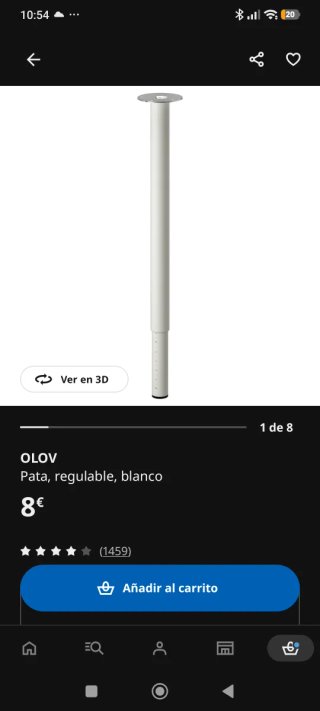 Mesa IKEA LAGKAPTEN/OLOV 120x60. Seminueva.