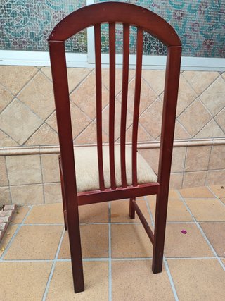4 Sillas Comedor Clásicas Madera Tapizadas