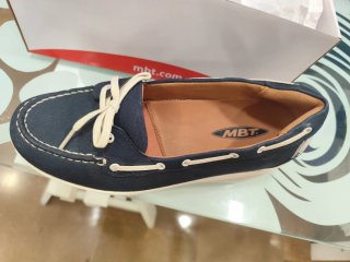 Zapatos MBT DUNI Azul Marino y Blanco