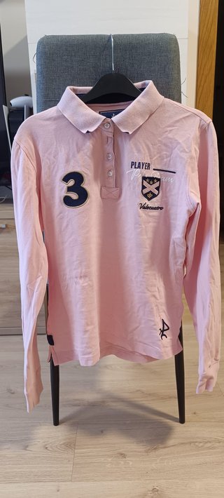 Polo Valecuatro manga larga rosa