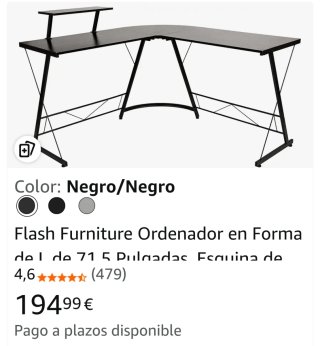 Escritorio Gaming Negro