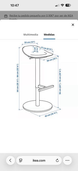 Taburete Alto Ikea JANINGE