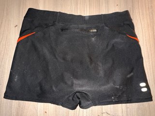 Nike Shorts Deportivos Mujer Negro Naranja
