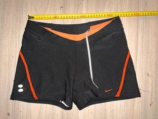 Nike Shorts Deportivos Mujer Negro Naranja