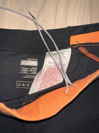 Nike Shorts Deportivos Mujer Negro Naranja