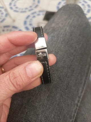 Pulsera Lotus Hombre Plata y Cuero