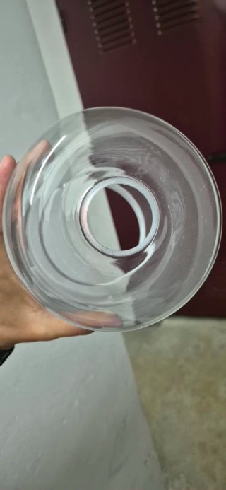 Pantalla Lámpara Cristal y Madera Ikea