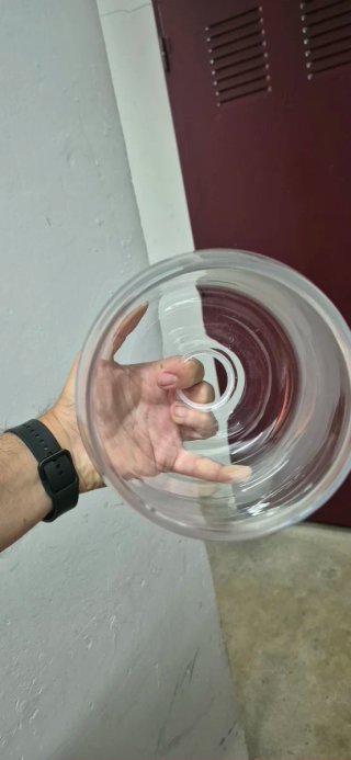 Pantalla Lámpara Cristal y Madera Ikea
