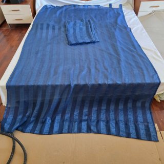 Tende a righe blu 150x260