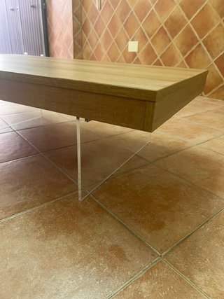 Mesa de centro elevable madera y metal