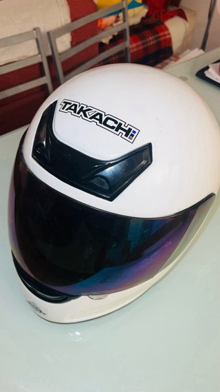 Casco de moto TAKACHI blanco talla XS