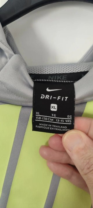 Sudadera Nike Gris y Verde Talla XL