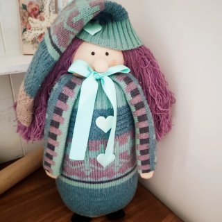 Coppia folletti fatti a mano 40 cm