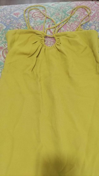 Vestido Massimo Dutti Amarillo Talla M Nuevo