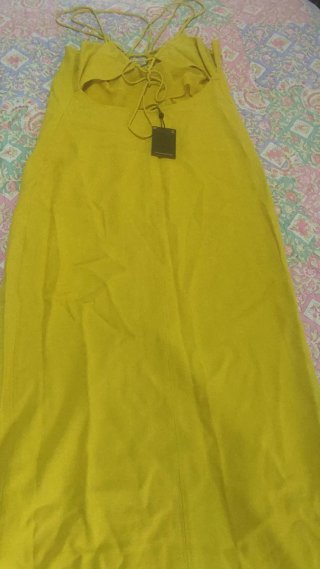 Vestido Massimo Dutti Amarillo Talla M Nuevo