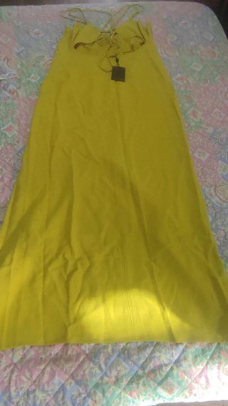 Vestido Massimo Dutti Amarillo Talla M Nuevo