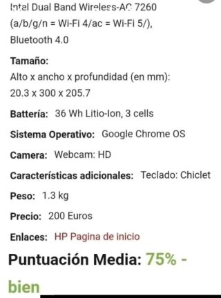 Netbook HP Gris Chrome OS