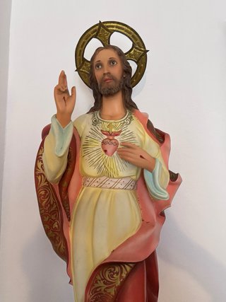 Estatua Jesús + Cuadro Última Cena