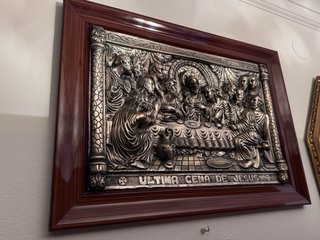 Estatua Jesús + Cuadro Última Cena