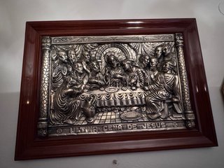 Estatua Jesús + Cuadro Última Cena