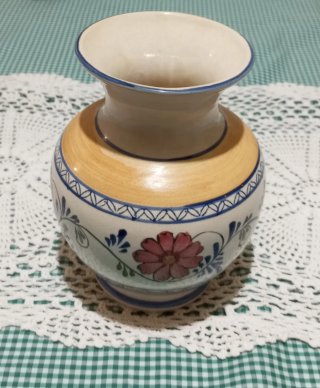 Juego de Jarrones Cerámica Vintage Flores