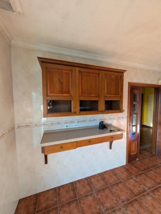 Muebles de cocina madera y terracota