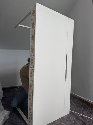 Escritorio Ikea Blanco y Dorado