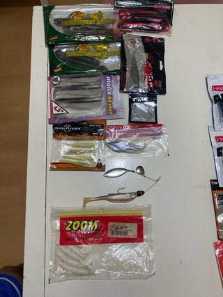Lote vinilos pesca Bass Shop, Molix, Zoom