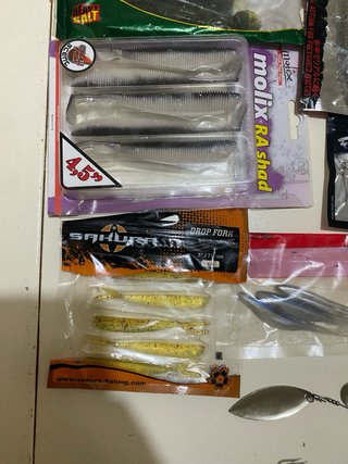 Lote vinilos pesca Bass Shop, Molix, Zoom