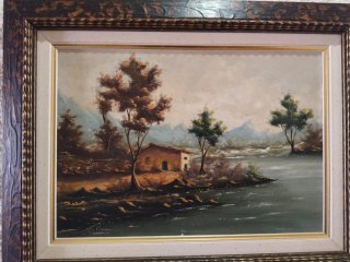 Cuadro paisaje rústico