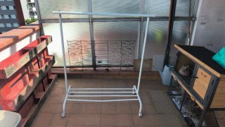 Burra perchero ropa metal y plástico
