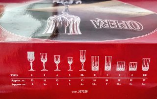 Copas de agua cristal Opera