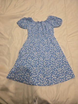 Vestido niña floral azul talla 11/12