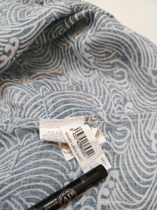 Camisa Scalpers Estampada Lino Talla M
