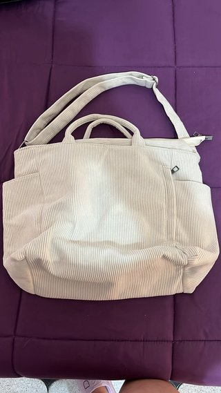 Bolso Beige Espacioso para Diario/Universidad