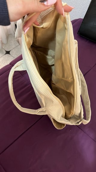 Bolso Beige Espacioso para Diario/Universidad