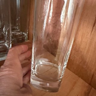 Vasos tubo cristal 6 unidades