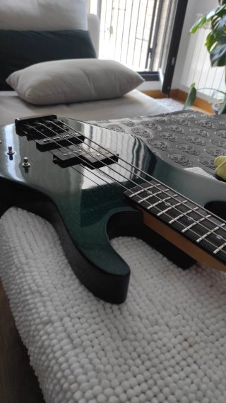 Bajo Eléctrico Verde Sparkle 4c Años 80