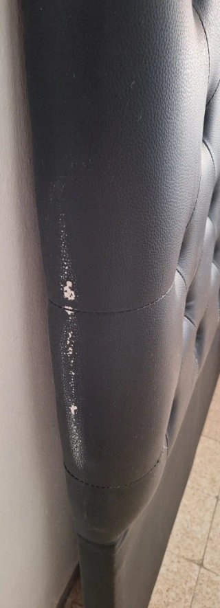 Cabecero tapizado 110 cm polipiel negro